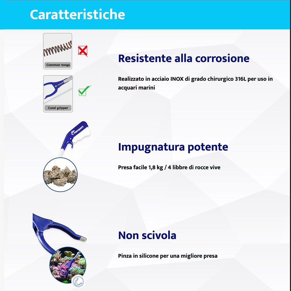 Maxspect Coral Gripper Pinza per acquario in Acciaio Inox 316L 83cm
