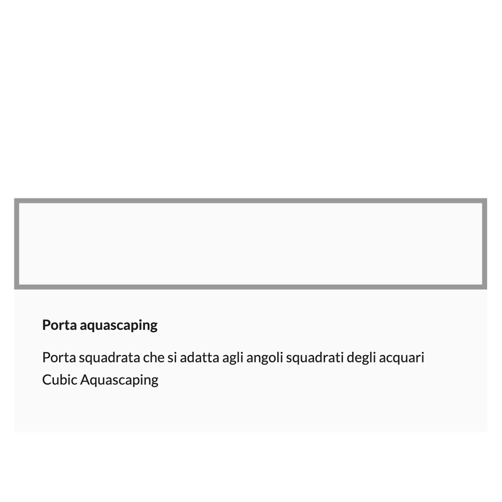 Blau Aquaristic Sportello con angoli squadrati per Supporto 45cm Nero Laccato