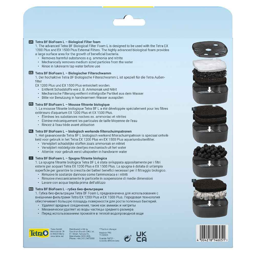 Tetra BF BioFoam L Spugna Filtrante Biologica per Ex1200/1200 Plus 2pz