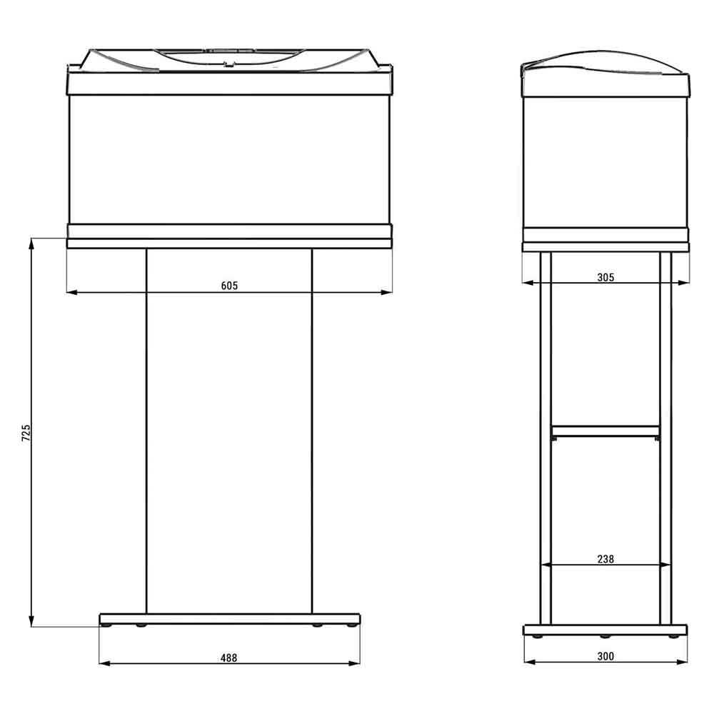 Tetra Mobile Supporto per Acquario Starter Line 54/80 60,5x36x72,5h cm
