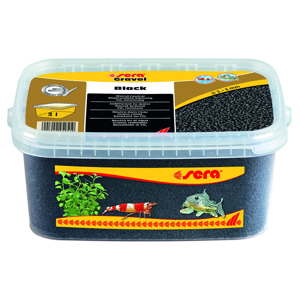 Sera Gravel Black Ghiaietto colorato Nero 2-3mm 3L
