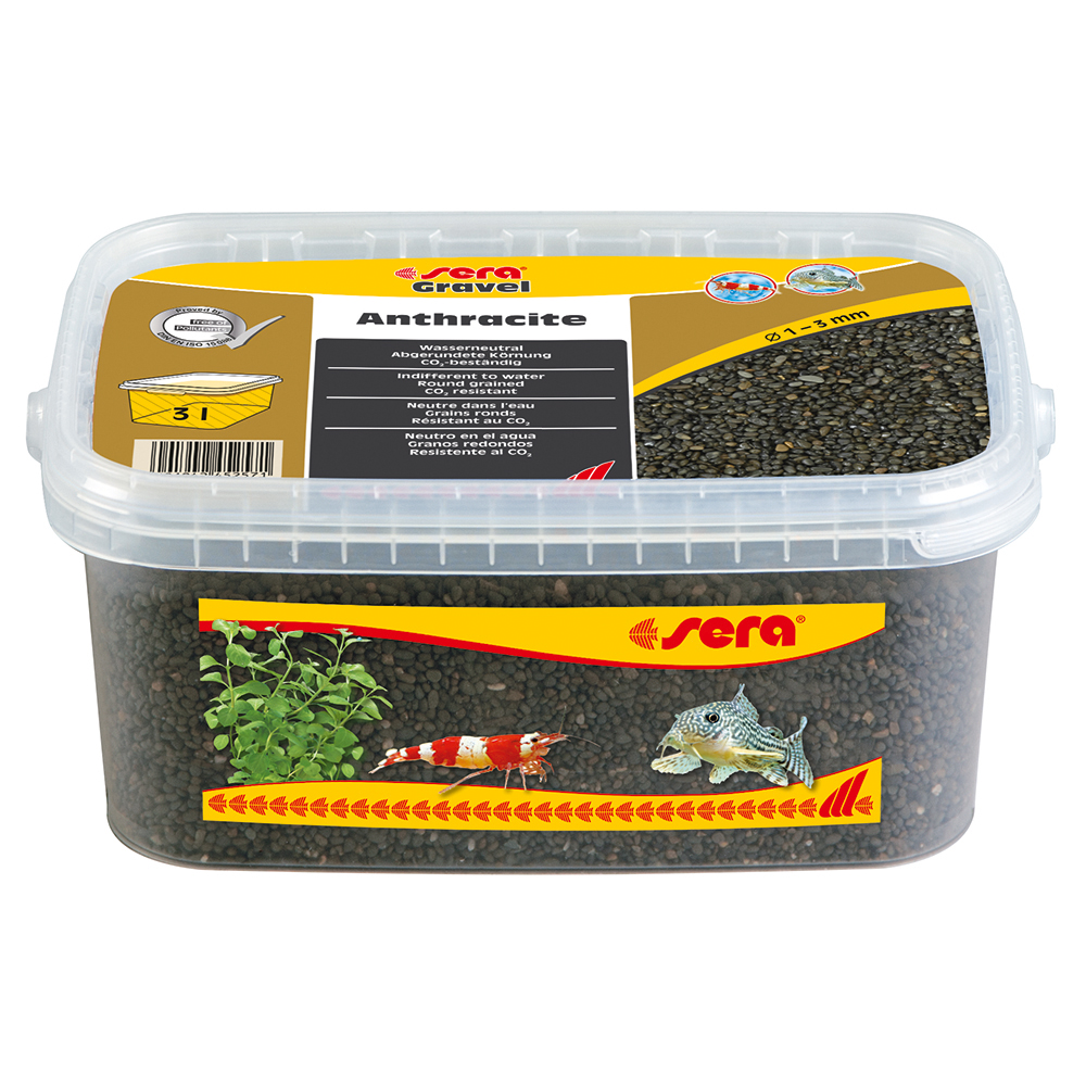 Sera Gravel Anthracite Ghiaietto colorato Antracite 1-3mm 3L