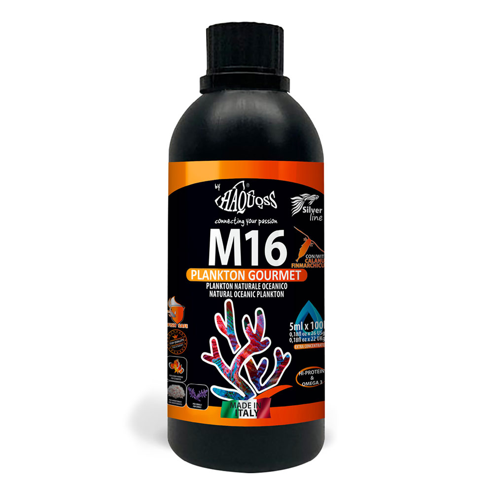 Haquoss M16 Plankton Gourmet Plankton naturale oceanico Alimento per coralli 250ml