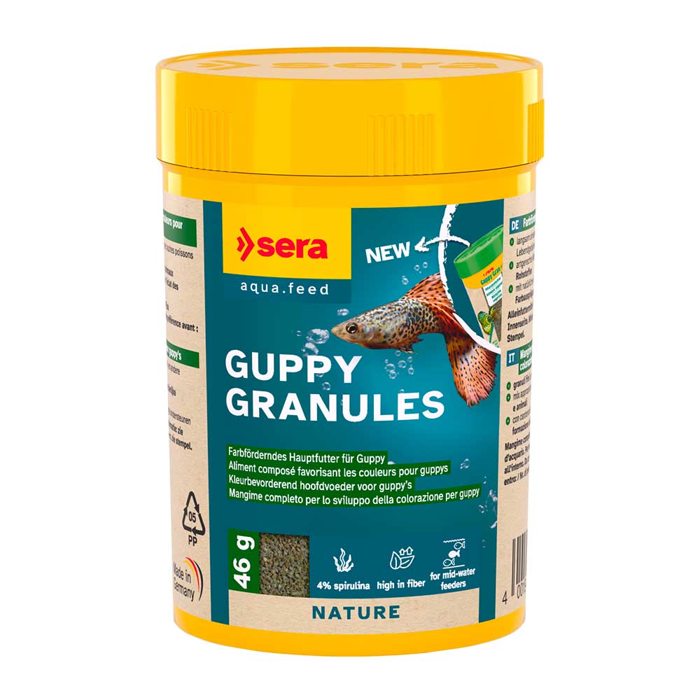 Sera Guppy Granules Nature Granulare fine per 100ml 46gr