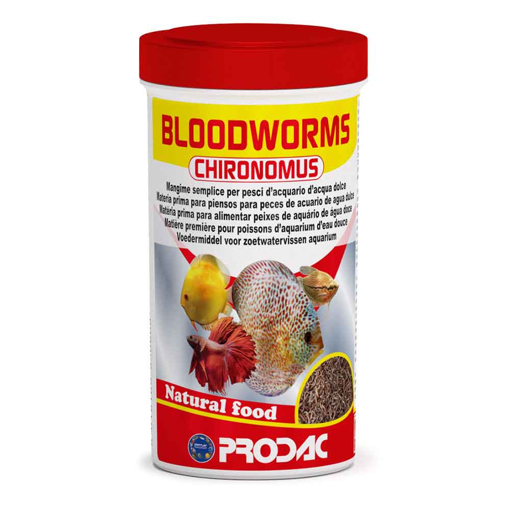 Prodac Bloodworms Chironomus Larve rosse di zanzara liofilizzate 100ml 7g