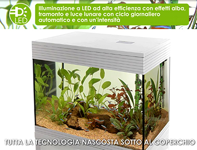 Askoll Acquario Pure LED XL HC High Cube Black 76x36x57h cm 130Lt