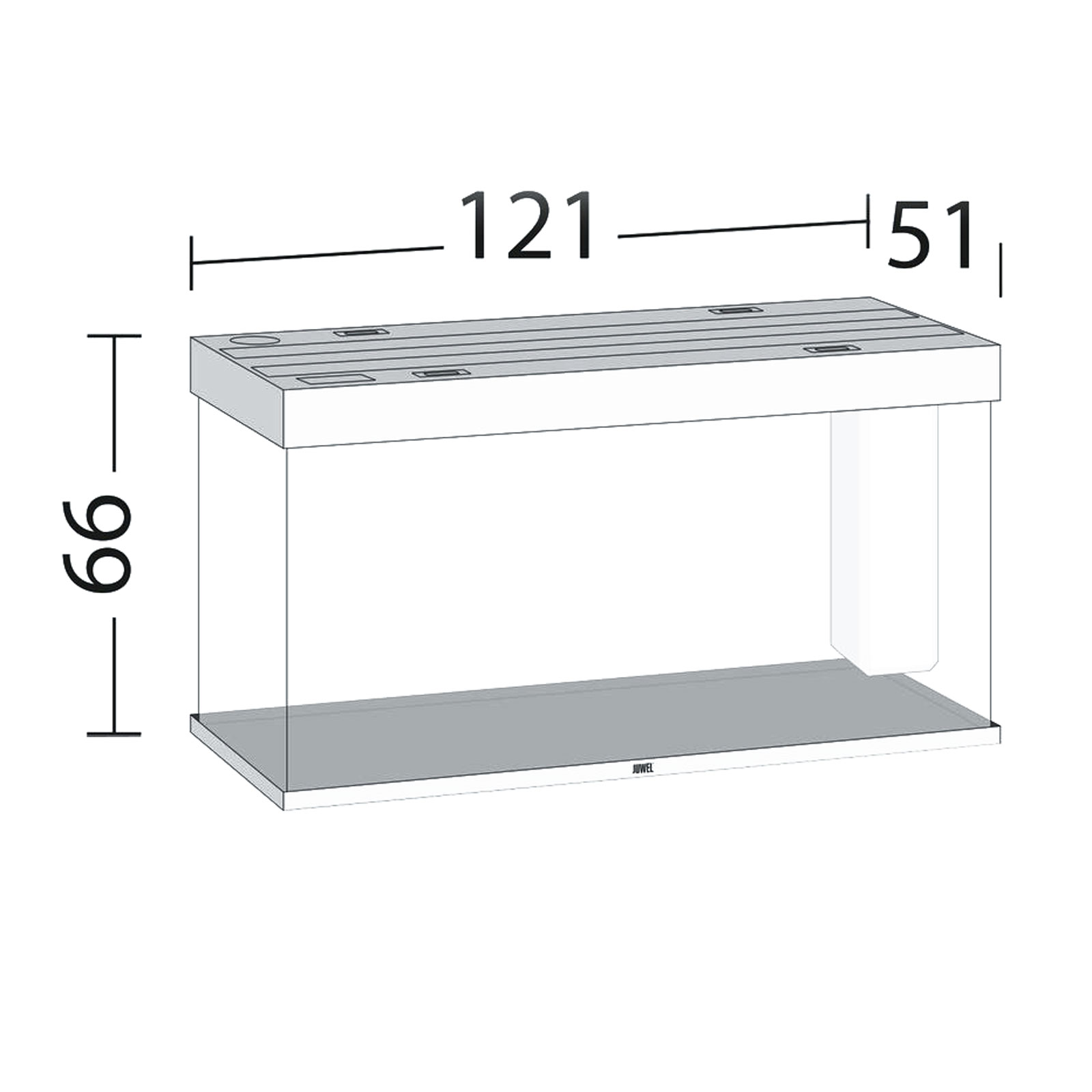 Juwel Acquario Rio 350 Litri LED Nero 121x51x66H cm