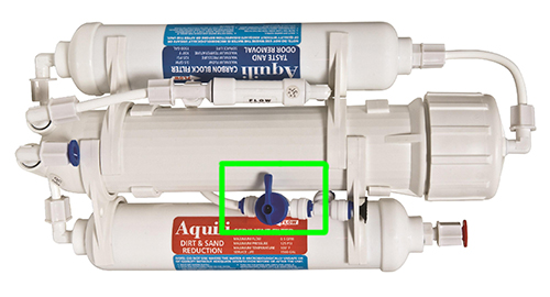 Aquili Impianto Osmosi Flushing Valve 190litri al giorno a 3 stadi in linea