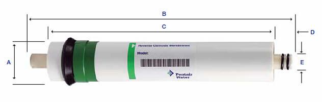 Forwater Membrana osmotica Pentair 50GPD-190l/giorno