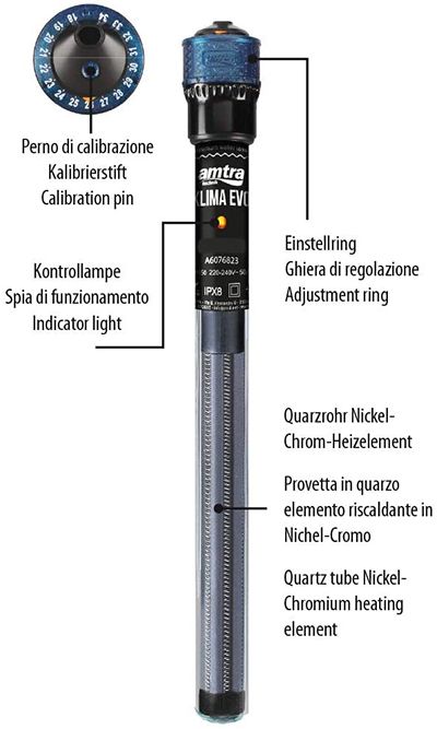Amtra Klima Evo 300W Riscaldatore per acquari fino a 300 litri