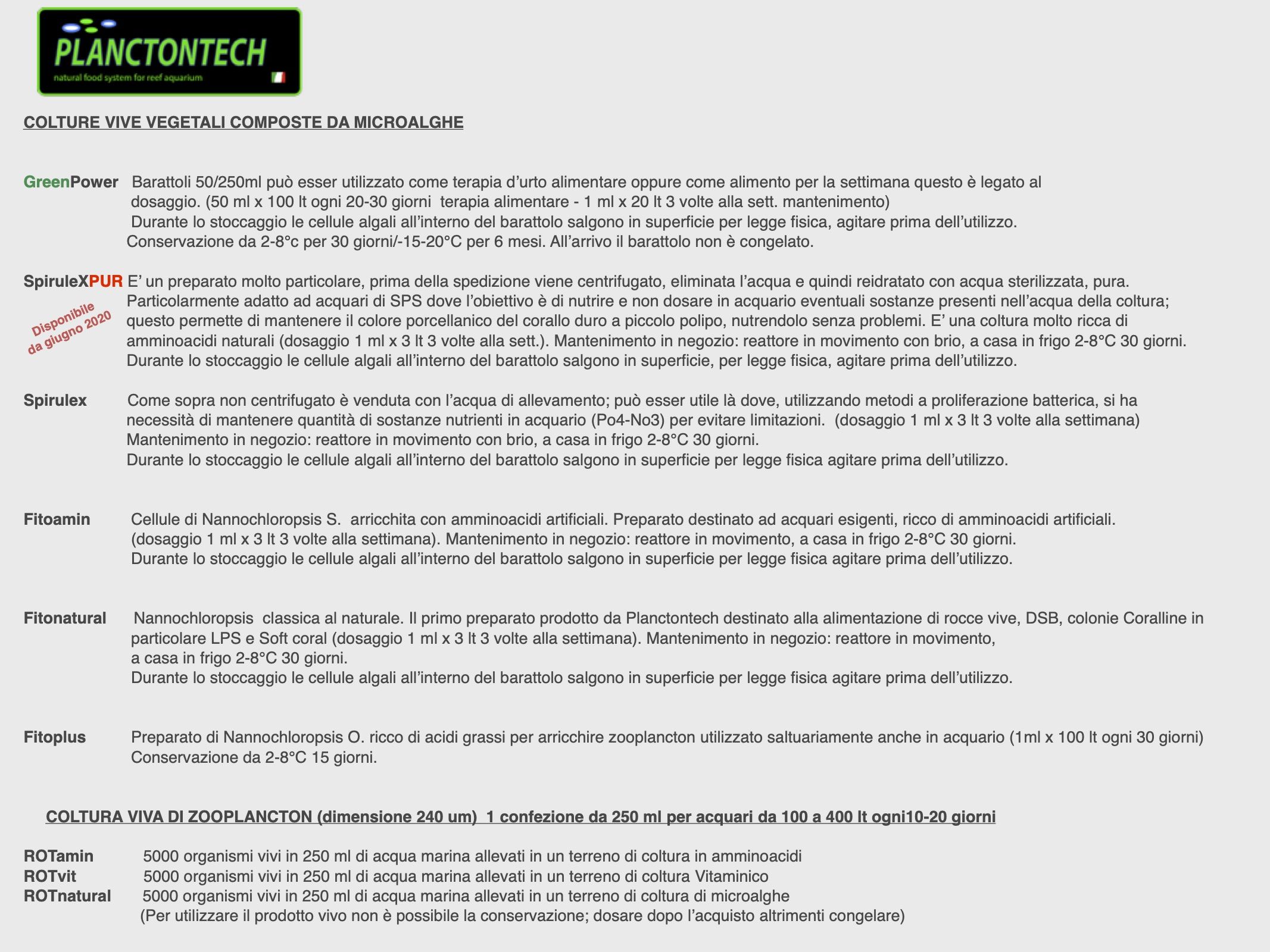 Planctontech SpiruleX PUR Fitoplancton Vivo con Spirulina Super Forte e aminoacidi in bottiglietta 5000ml
