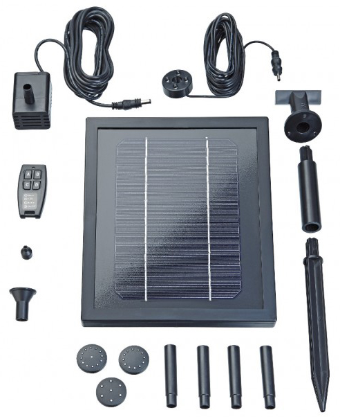 Pontec PondoSolar 600 Control Sistema a Pannello Solare con pompa e giochi d'acqua