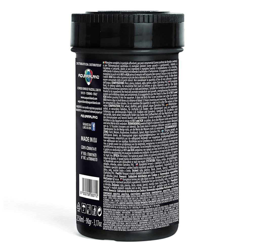 Haquoss Tablet Mix Mangime per pulitori e pesci da fondo 250ml 112g