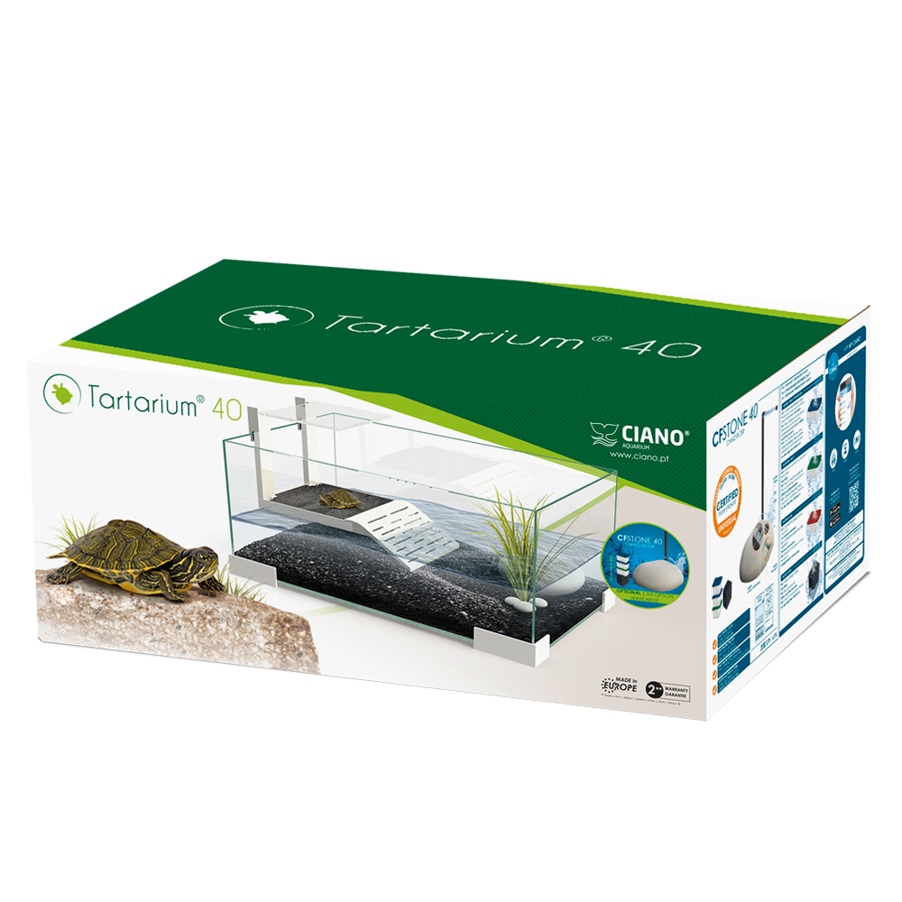 Ciano Tartarium 40 Tartarughiera con isola per Tartarughe d'acqua 40cm