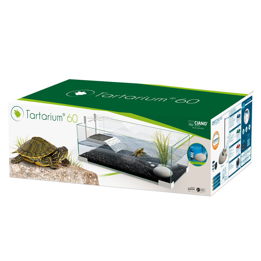 Ciano® Tartarium 60 Tartarughiera con isola per Tartarughe d'acqua 60cm