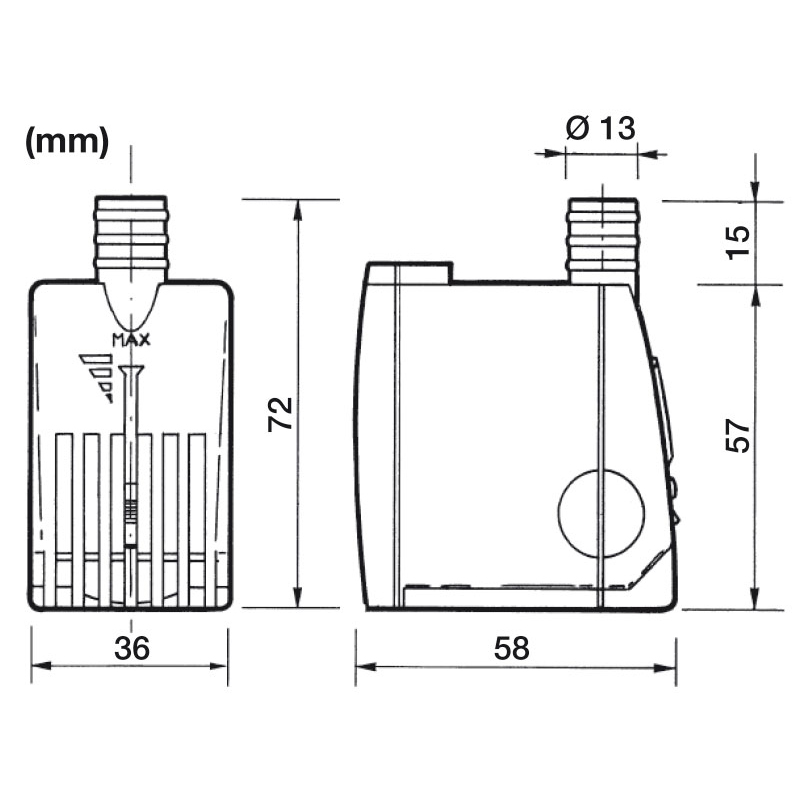 Newa Mini 606 Pompa regolabile fino a 570 l/h