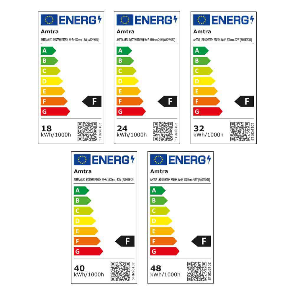 Amtra Led System Fresh Lampada a Led Wi-Fi 450mm 18W per vasche 40-60cm
