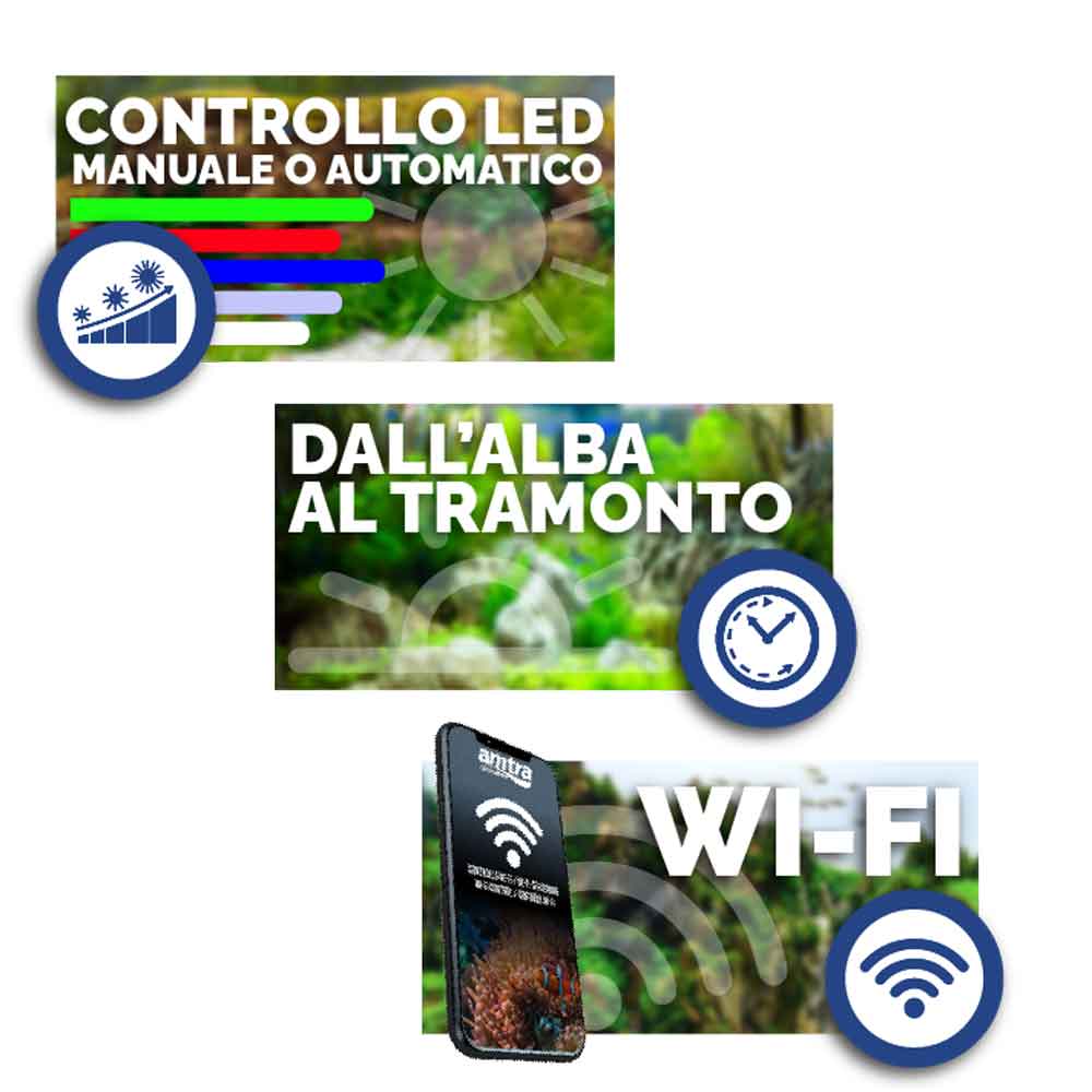 Amtra Led System Fresh Lampada a Led Wi-Fi 1000mm 40W per vasche da 95-120cm