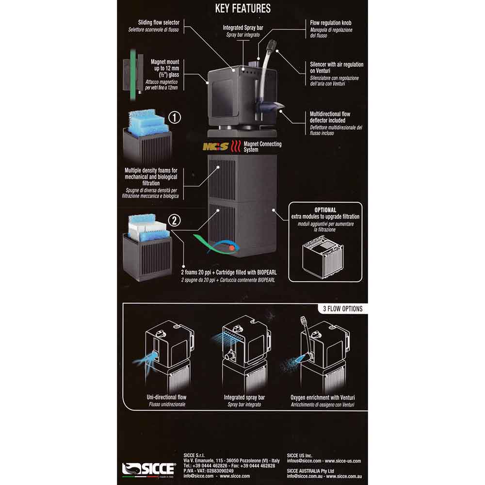 Sicce Shark Pro 700 Filtro interno per 120-200 litri