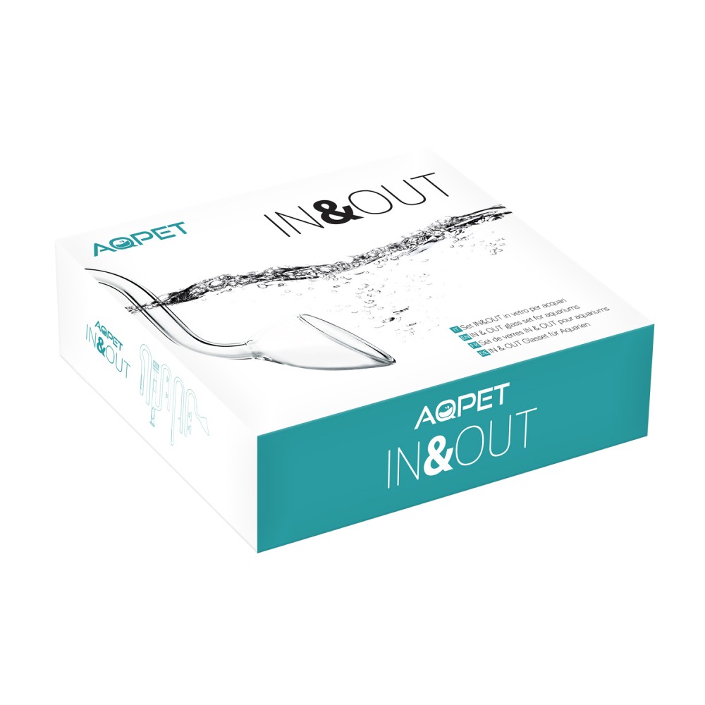 Aqpet In Out J Type 17mm in vetro Set di mandata e aspirazione filtri esterni