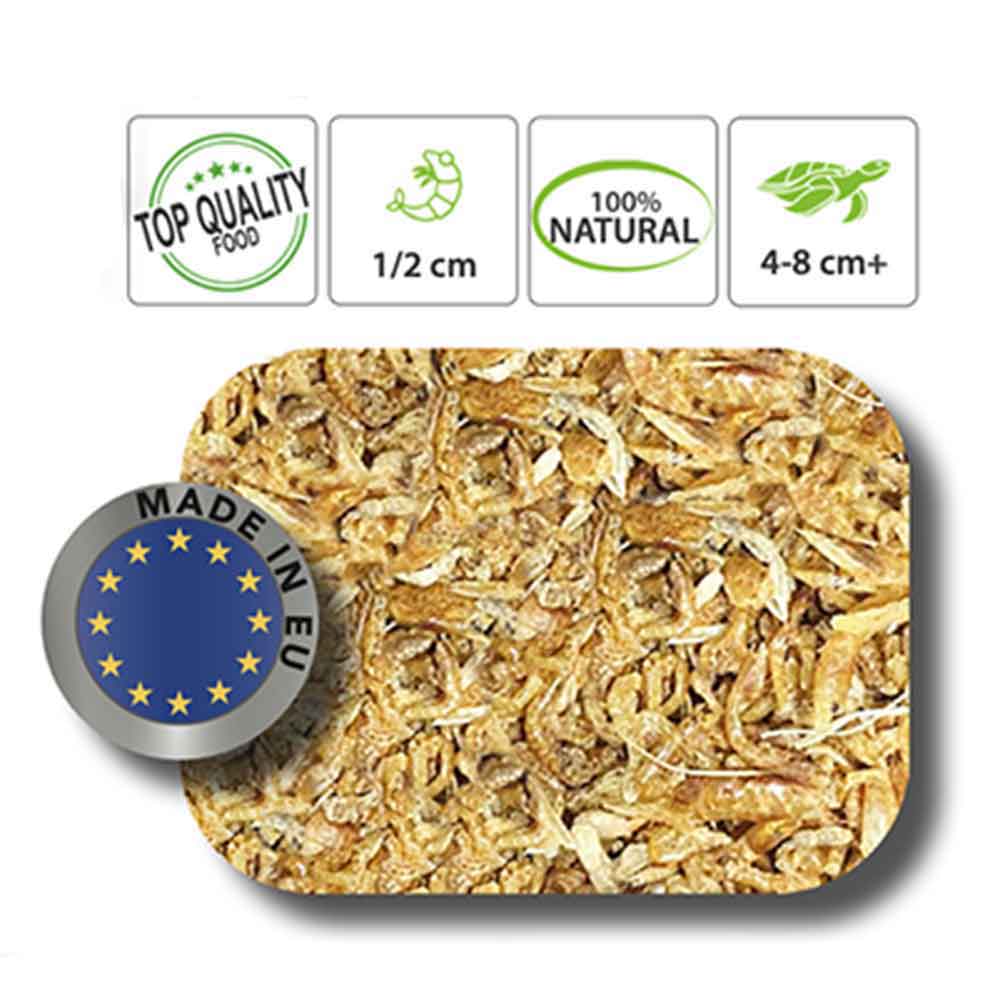 Haquoss Tortugas Natural Gamberetti di fiume per Tartarughe 1000ml 160gr