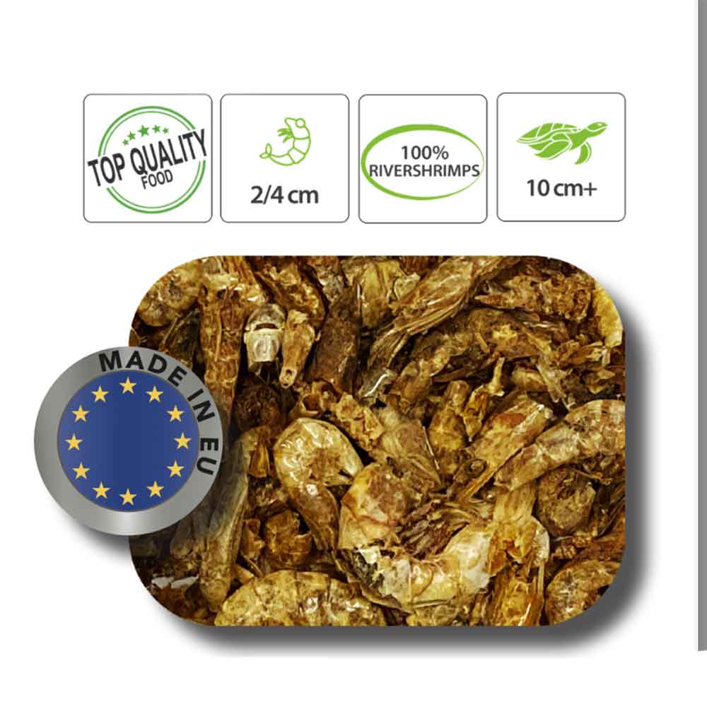 Haquoss Rivershrimps Natural Gamberetti per Tartarughe Adulte 1000ml 140gr