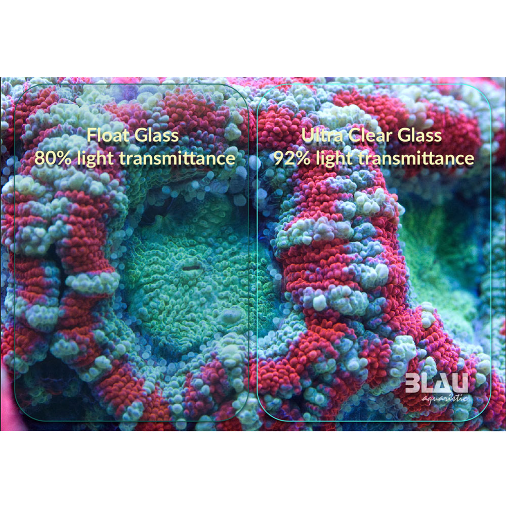 Blau Aquaristic Cubic Super Reef 92 Bianco Acquario Marino con Supporto 276 Litri