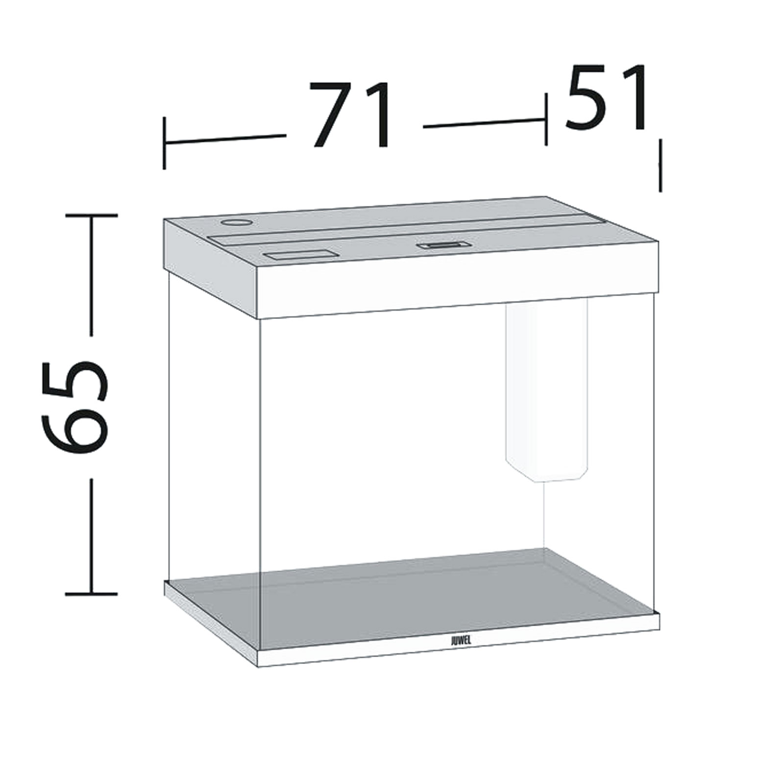 Juwel Acquario Lido 200 Litri LED Grigio 71x 51x 65H cm