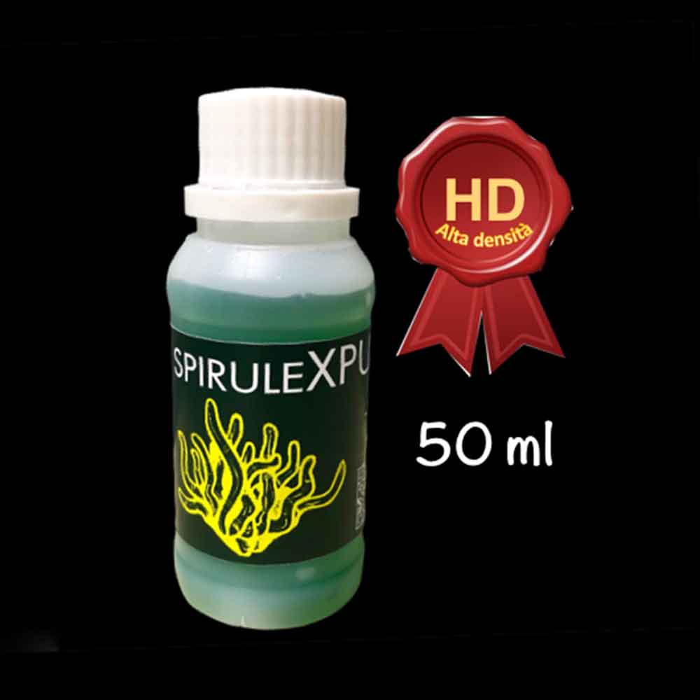 Planctontech SpiruleX PUR HD (High Density)Fitoplancton Vivo con Spirulina Super Forte e aminoacidi 50ml