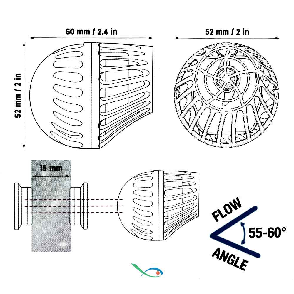 Aquarium Systems ASF NewJet Wave Pompa di movimento 2200l/h 2W