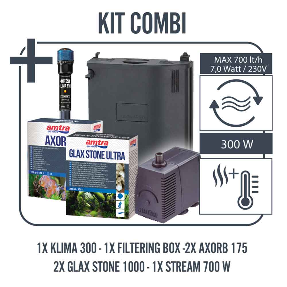 Amtra Acquario Alux Grey Combi con Mobile e Filtraggio 320L 120x45x148h cm