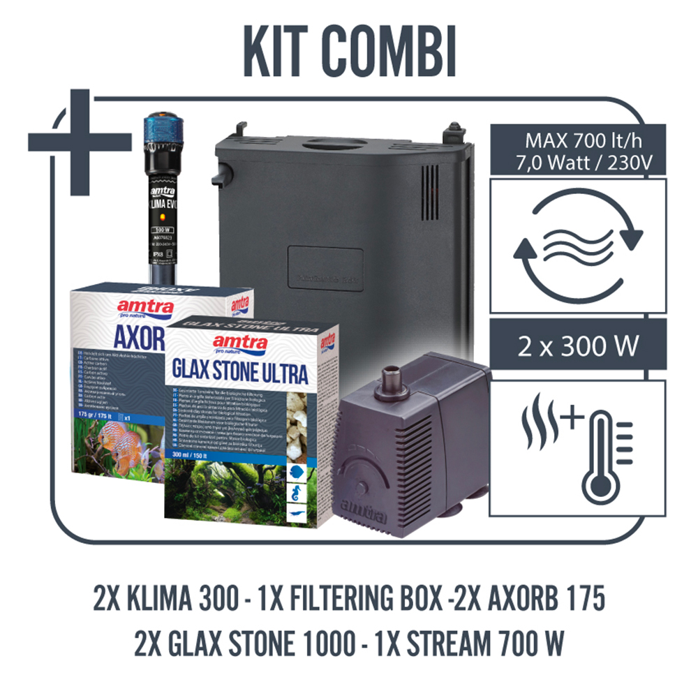 Amtra Acquario Alux Grey Combi con Mobile e Filtraggio 450L 150x45x148h cm