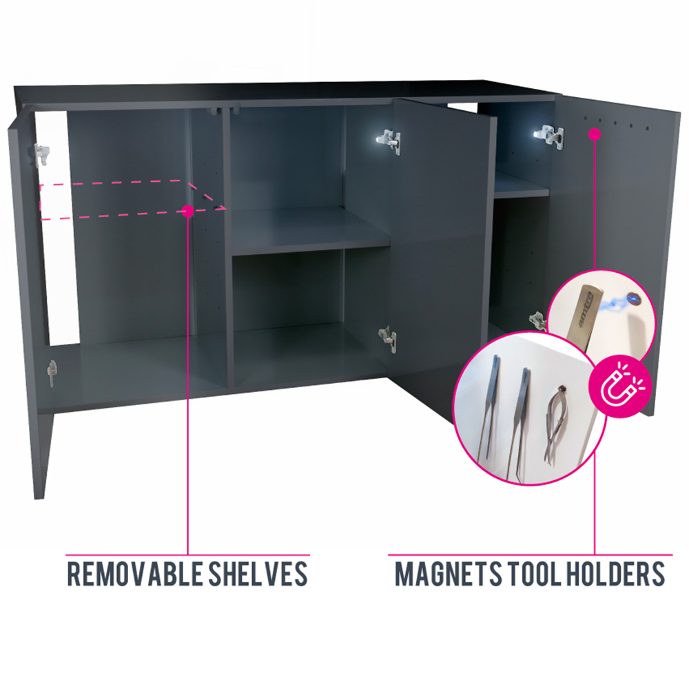 Amtra Acquario Alux Grey Combi con Mobile e Filtraggio 450L 150x45x148h cm