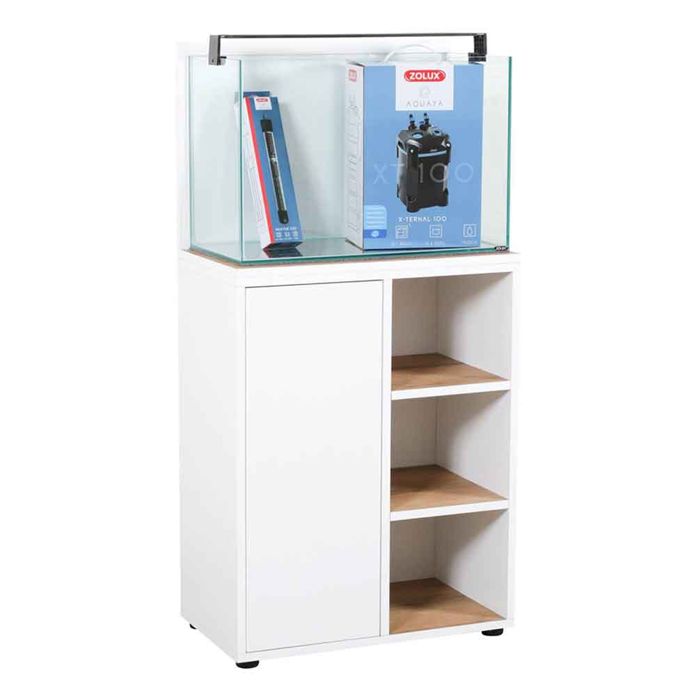 Zolux Acquario Aqua Idromax 72 Completo con Supporto 63x35x127h cm