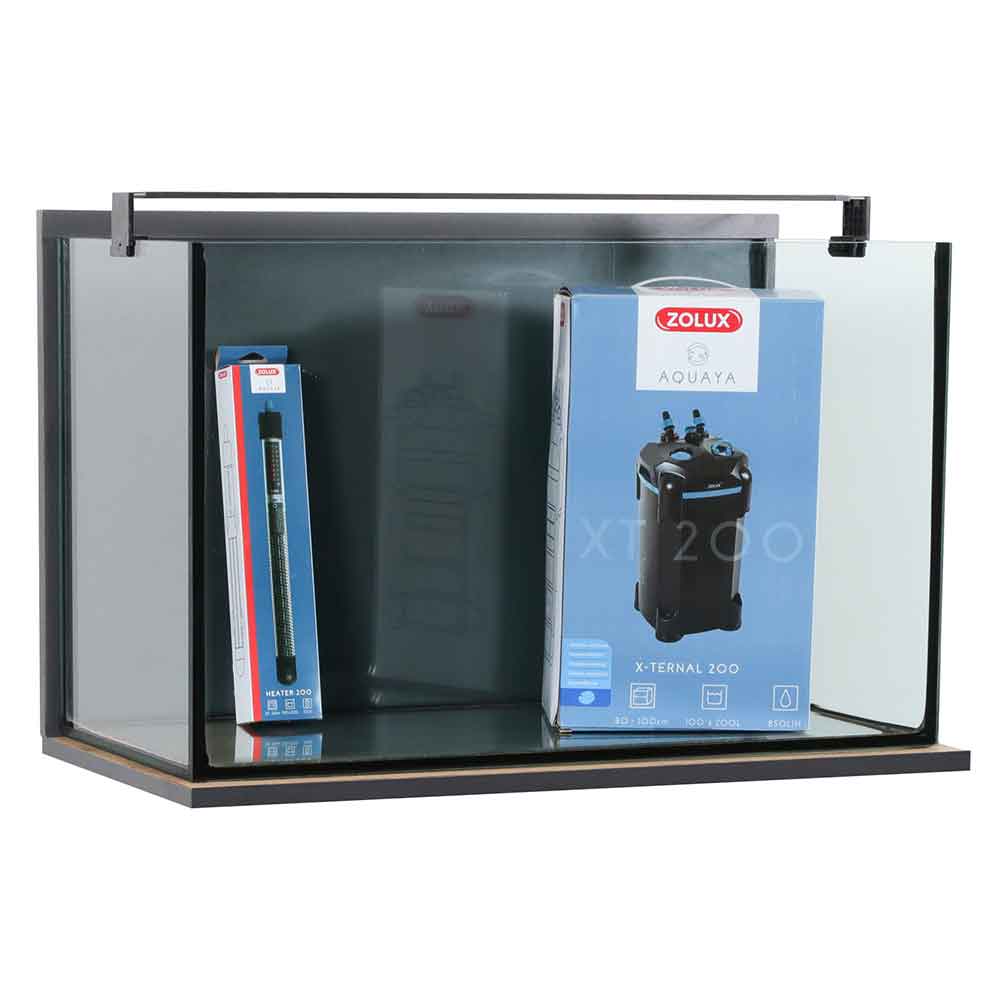 Zolux Acquario Aqua IdroMax Grigio 160 Completo 83,5x45x56,1h cm