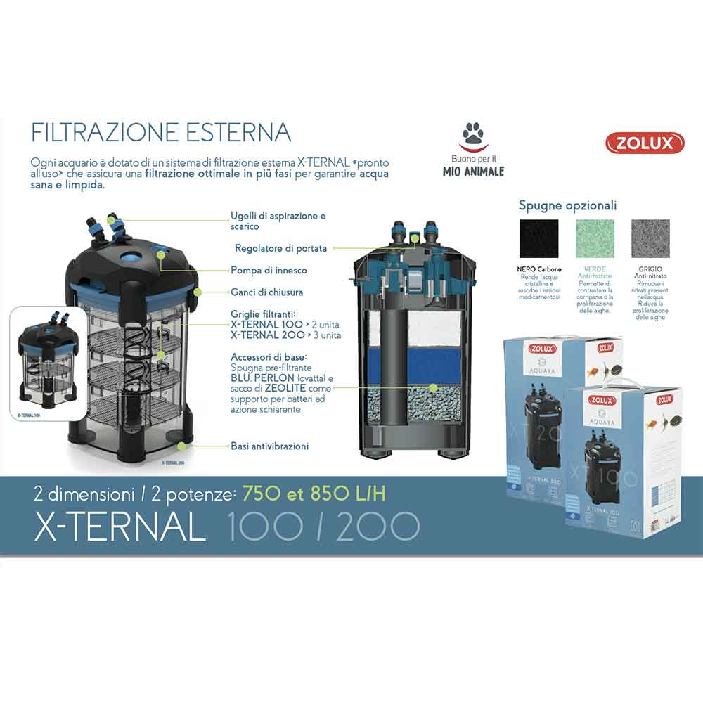 Zolux Acquario Aqua IdroMax Bianco 230 Completo 111,8x45x57h cm