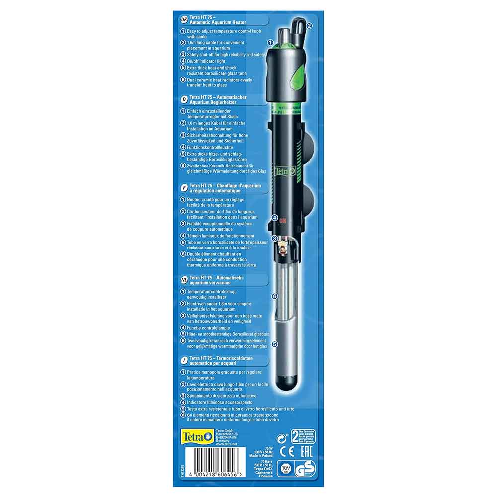 Tetra HT 75 Riscaldatore 75W per acquario da 25 a 60lt