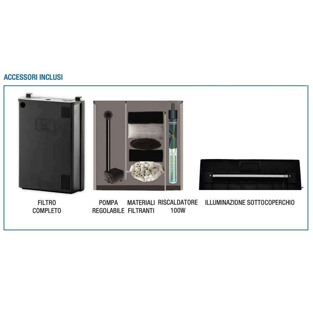Blu Bios Acquario Magis 60 Bianco 59x31x39h cm 60 Litri