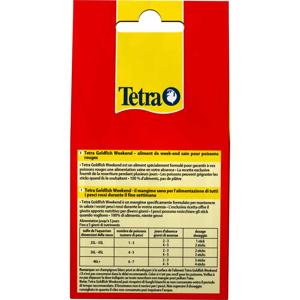 Tetra Goldfish Weekend 12Gr alimento fino a 5 giorni
