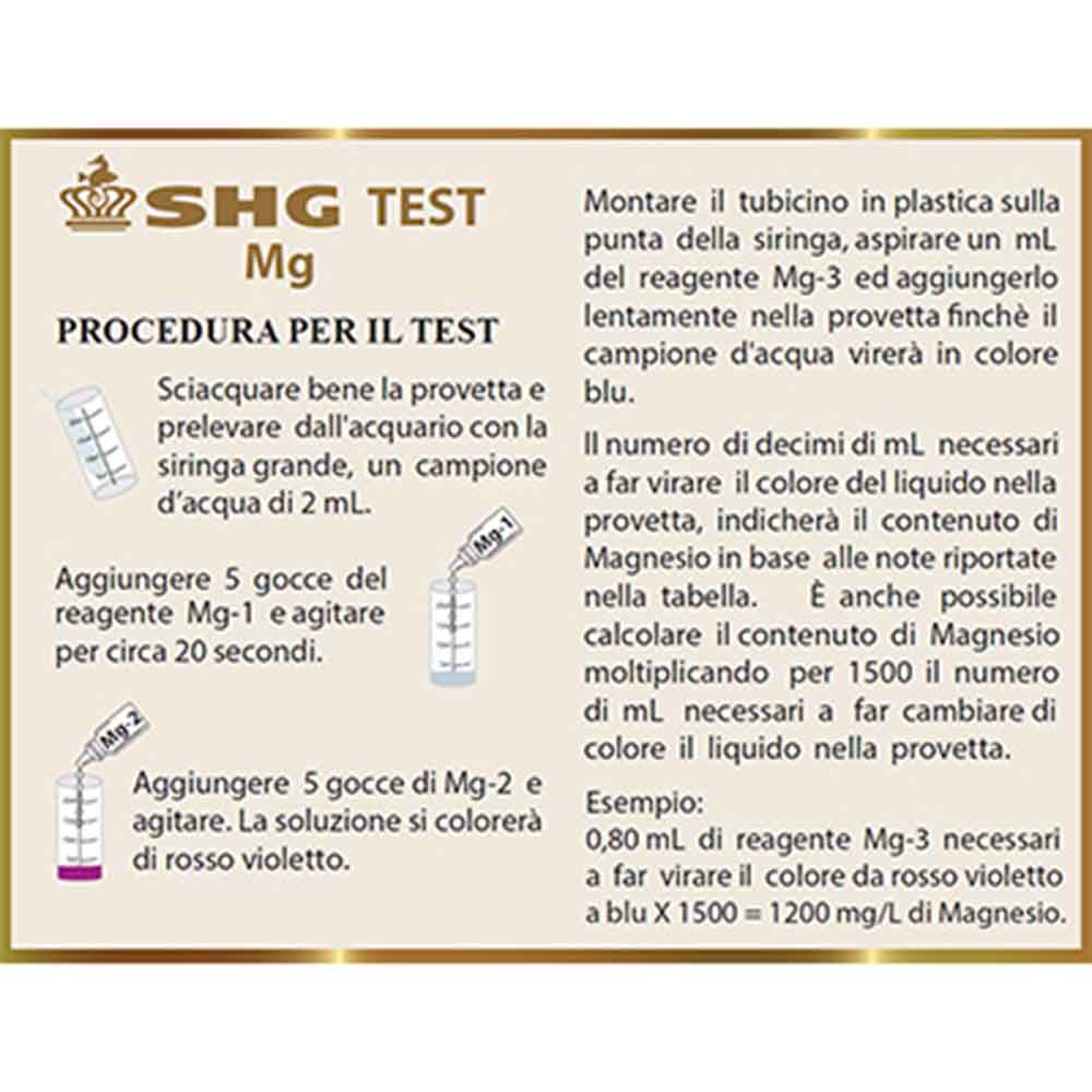 Shg Test MG Magnesio per acqua marina 40 misurazioni