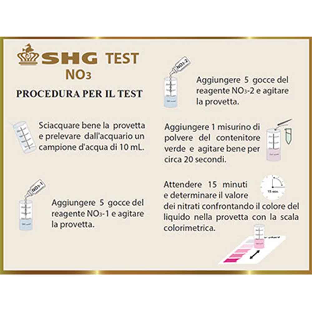 Shg Test NO3 Nitrati per acqua marina 40 misurazioni