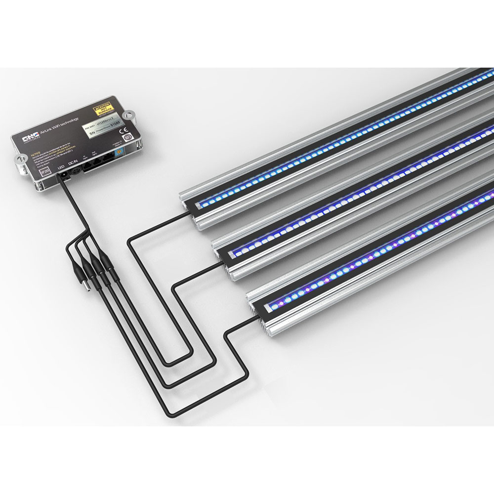 Gnc SilverMoon Actinic 895mm Barra a Led per Acquari Marini di Barriera 837x50x27cm 43W