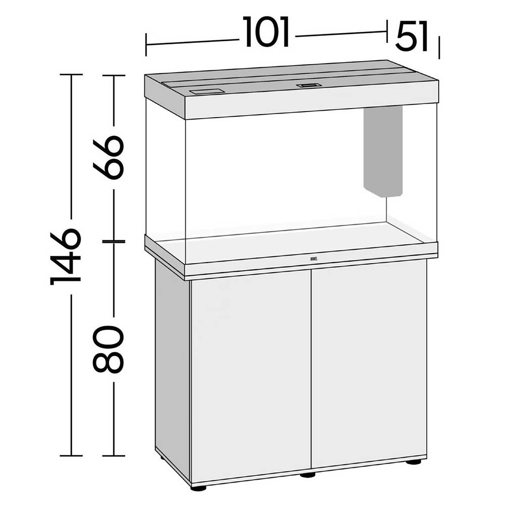 Juwel Supporto Rio 290 Light Wood 101x51x80H cm