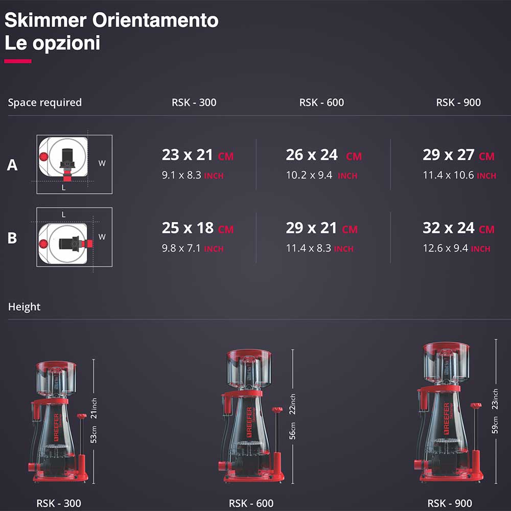Red Sea Reefer Skimmer Schiumatoio 300 DC per Acquari fino a 240 litri