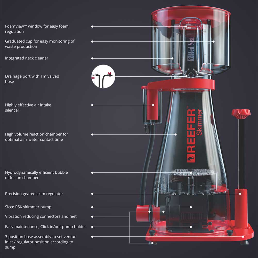 Red Sea Reefer Skimmer Schiumatoio 300 DC per Acquari fino a 240 litri