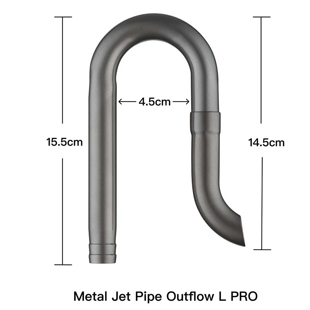 Chihiros Metal Outflow Pro Metal Jet Pipe L per filtri esterni 16/22mm