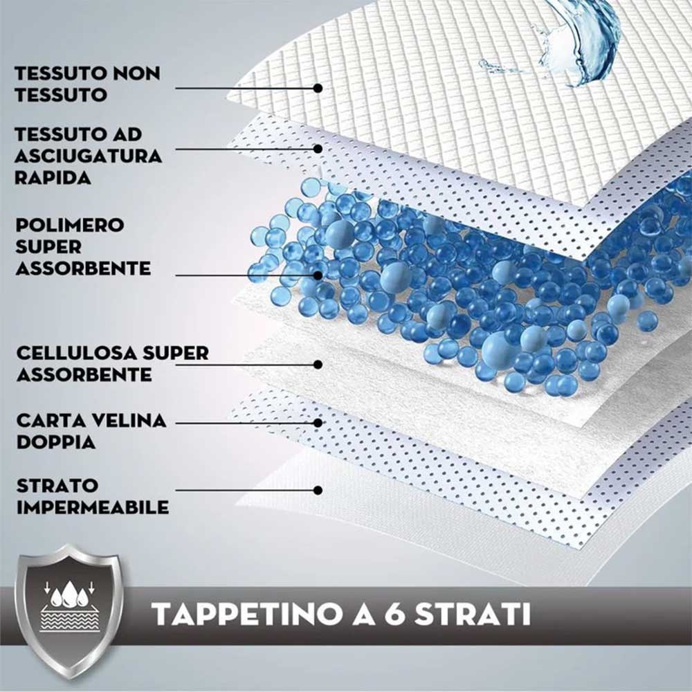 Croci Super Nappy Tappetini Igienici Assorbenti 60x90cm 50pz