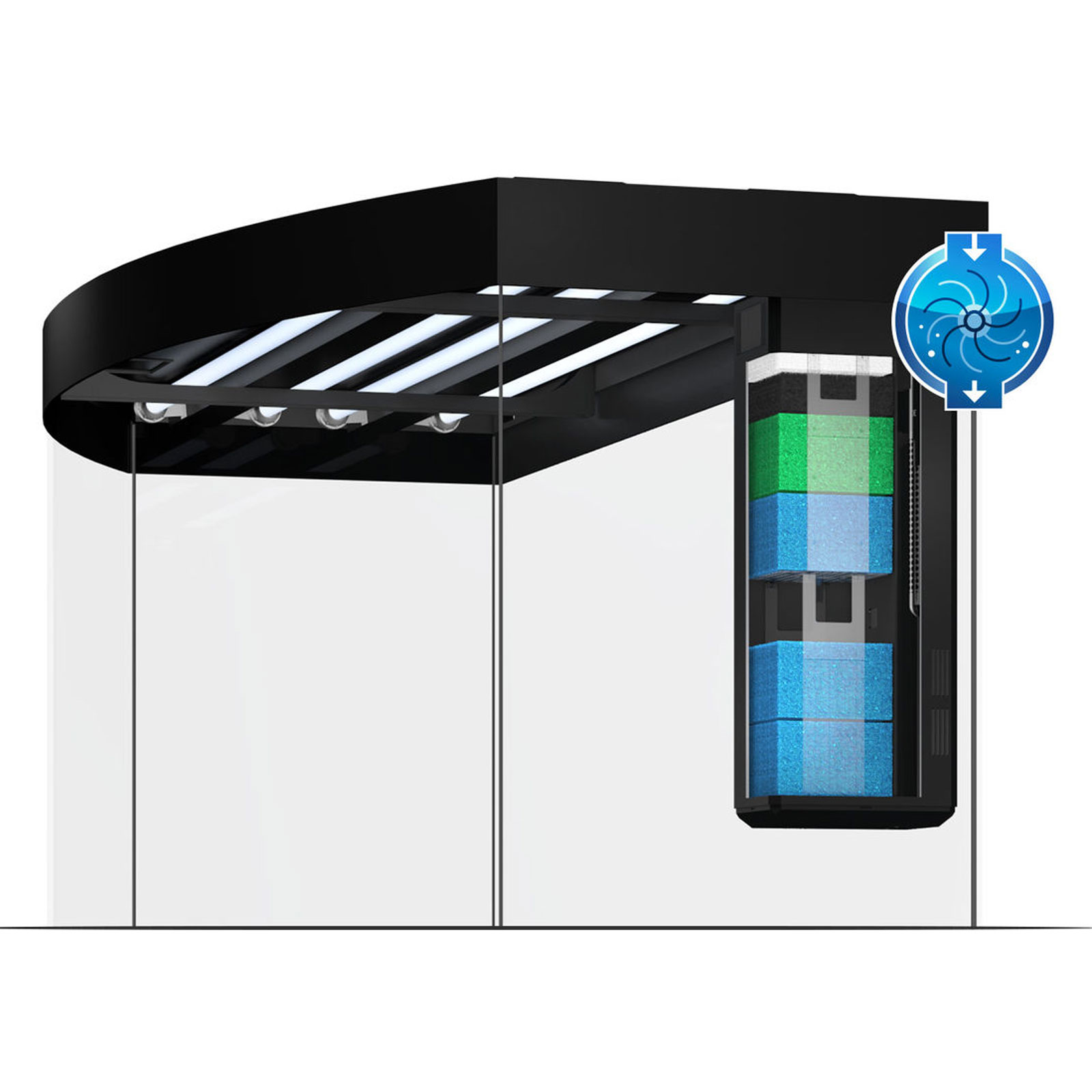 Juwel Acquario Vision 450 Litri LED Bianco mis. 151x61x64H cm