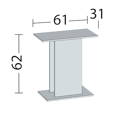 Juwel Supporto Primo 60/70 Led Bianco mis. 61x31x62H cm