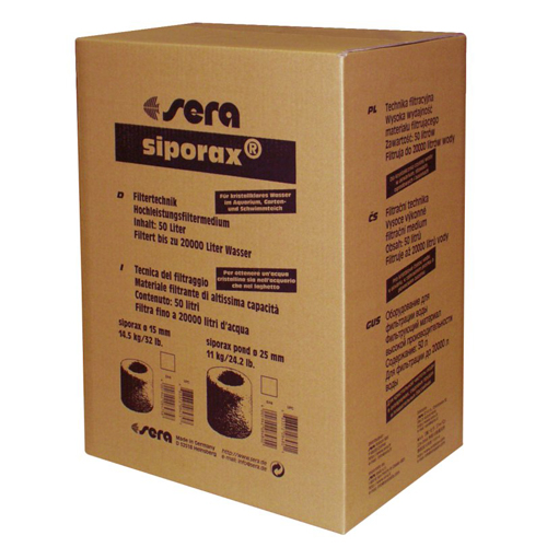 Sera Siporax 50 l 14,5 Kg confezione allevatori